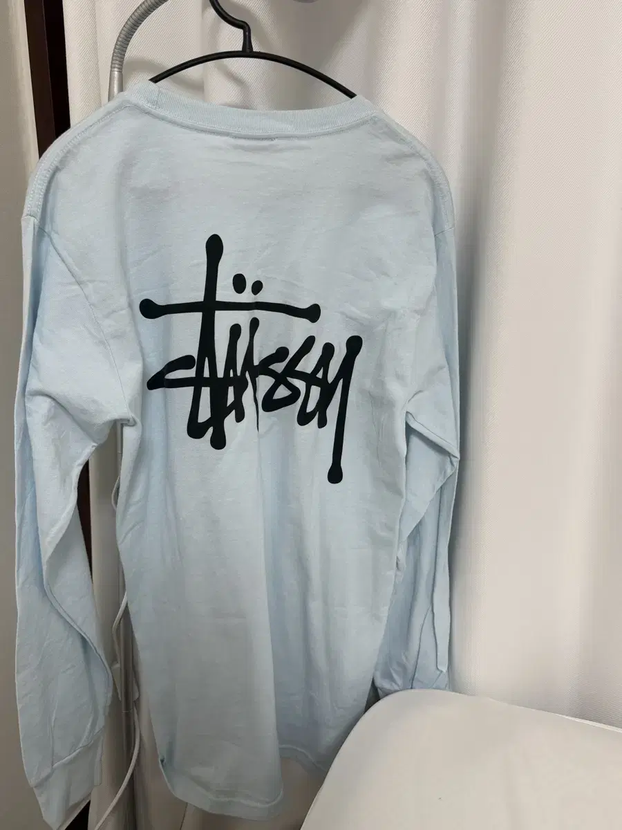 (완전희귀매물!!!!& 무보정) stussy 스투시 스카이블루 슬리브티